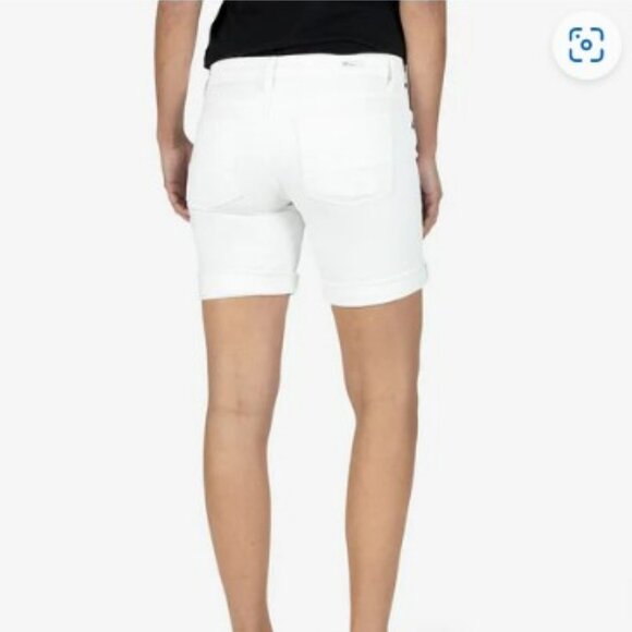 KUT from The Kloth Catherine Boyfriend White Summer Relaxed Fit Shorts Size 4 - Picture 3 of 11